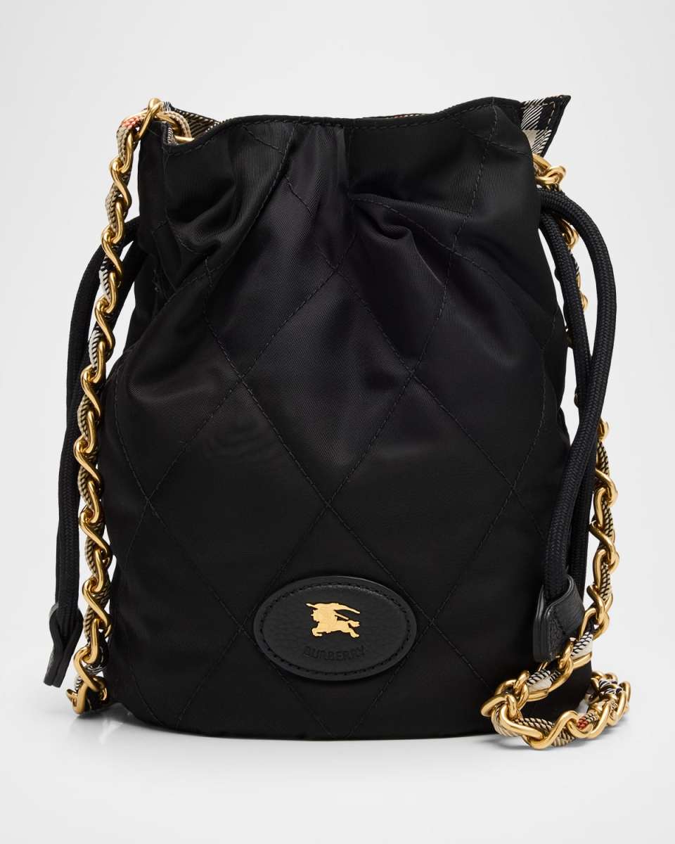 Horseshoe Quilted Nylon Pouch Bag